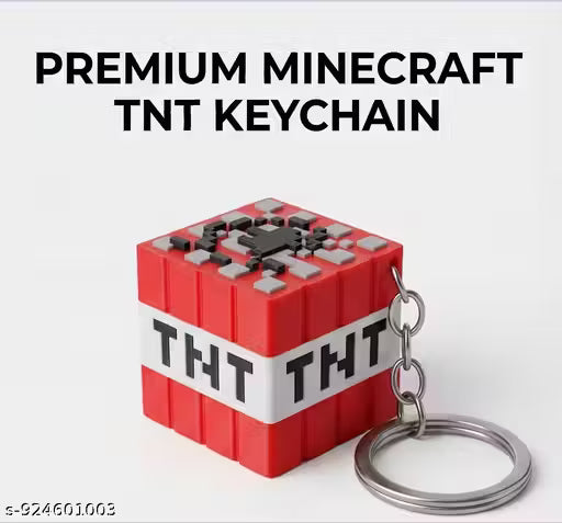 3D Pixel Block Gaming Character Keychain