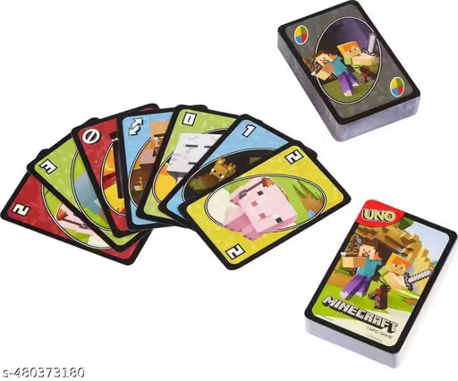 UNO Minecraft Card Game for kids Friends And Family Fun Mine Craft UNO Playing Cards Games