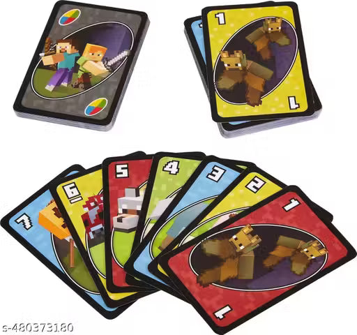 UNO Minecraft Card Game for kids Friends And Family Fun Mine Craft UNO Playing Cards Games